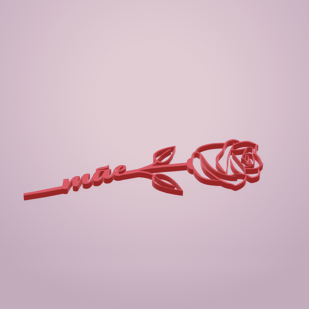 Uma linda rosa para mãe - Vermelho