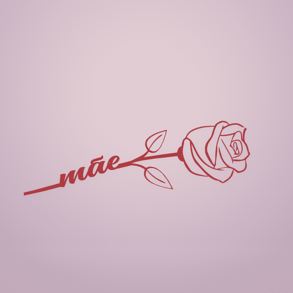 Uma linda rosa para mãe - Vermelho