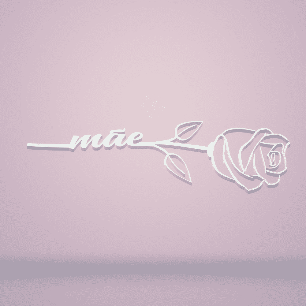 Uma linda rosa para mãe - Branco